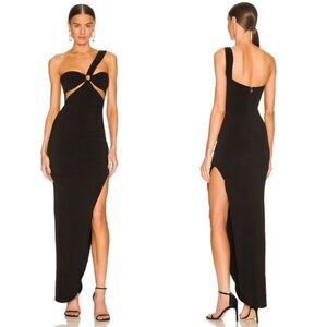 NOOKIE RILEY ONE SHOULDER RING MAXI DRESS